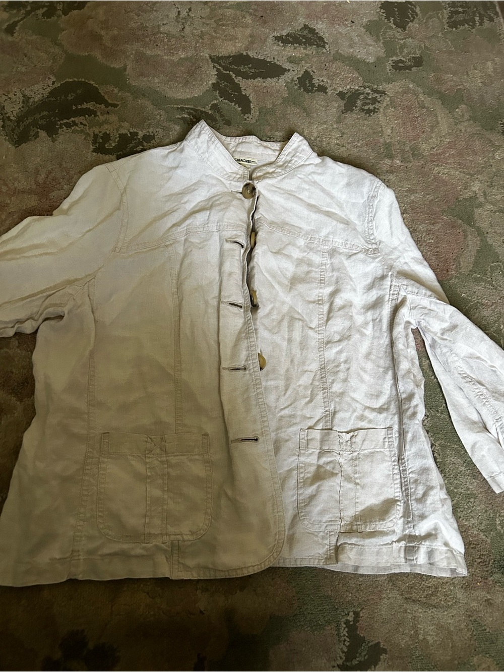 Cherokee Cream Button-Front Utility Jacket